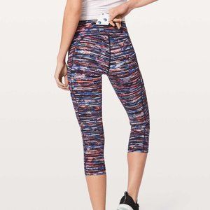 Lululemon Speed Up Crop 21" Hinshu Alpine White Multi Size 4